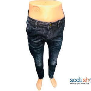 Jean Slim Coupe Moderne Haute Qualité – Couleur Noir Bleu Pour Homme BJ00100