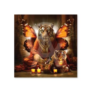 Alu Dibond Sylvain Binet Tigre Hindou 20x20cm