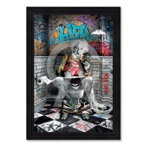 Tableau Albert Einstein WC Romaric 51x71cm