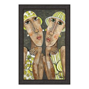 Cadre Martine Gonnin Femmes Blanc Vert dim 73x103cm