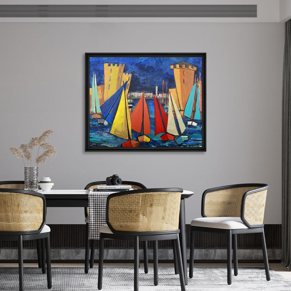 Cadre Martine Gonnin Tours et Voiliers 88x108cm – Image 2