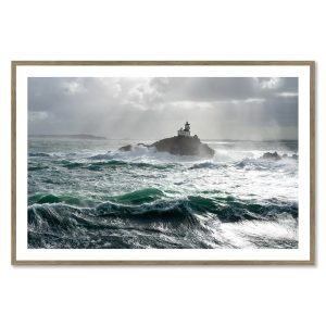 Tableau Photo Phare Pendant la Tempête 42x62cm