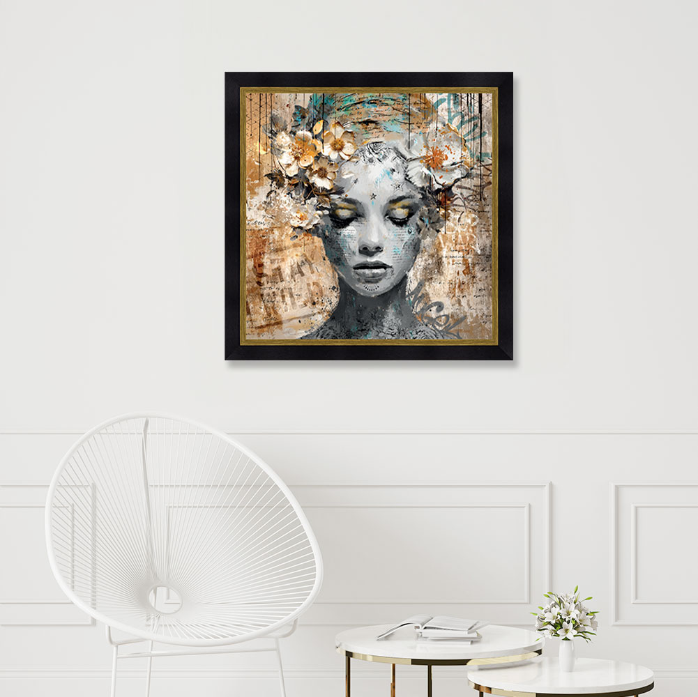 Tableau Canelle Romaric Doré 53x53cm – Image 2