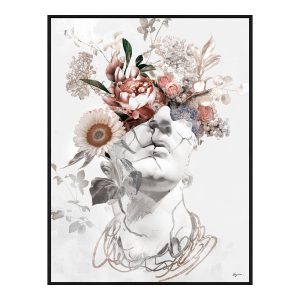 Cadre Statue avec Fleurs 62.5×82.5cm