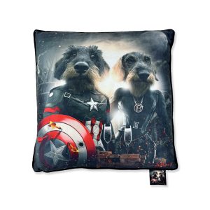 Coussin Chiens Apéro de Sylvain Binet 45x45cm