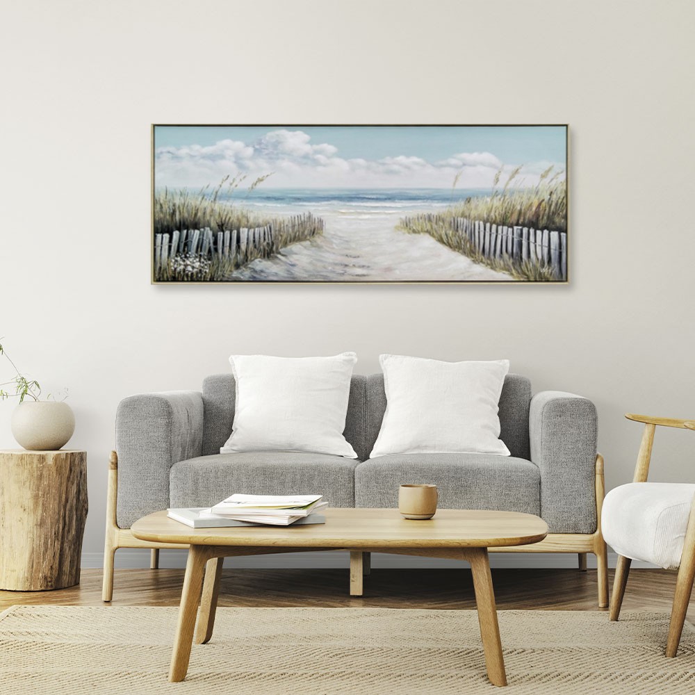 Toile Paysage Plage et Dunes 52.5×152.5cm – Image 2