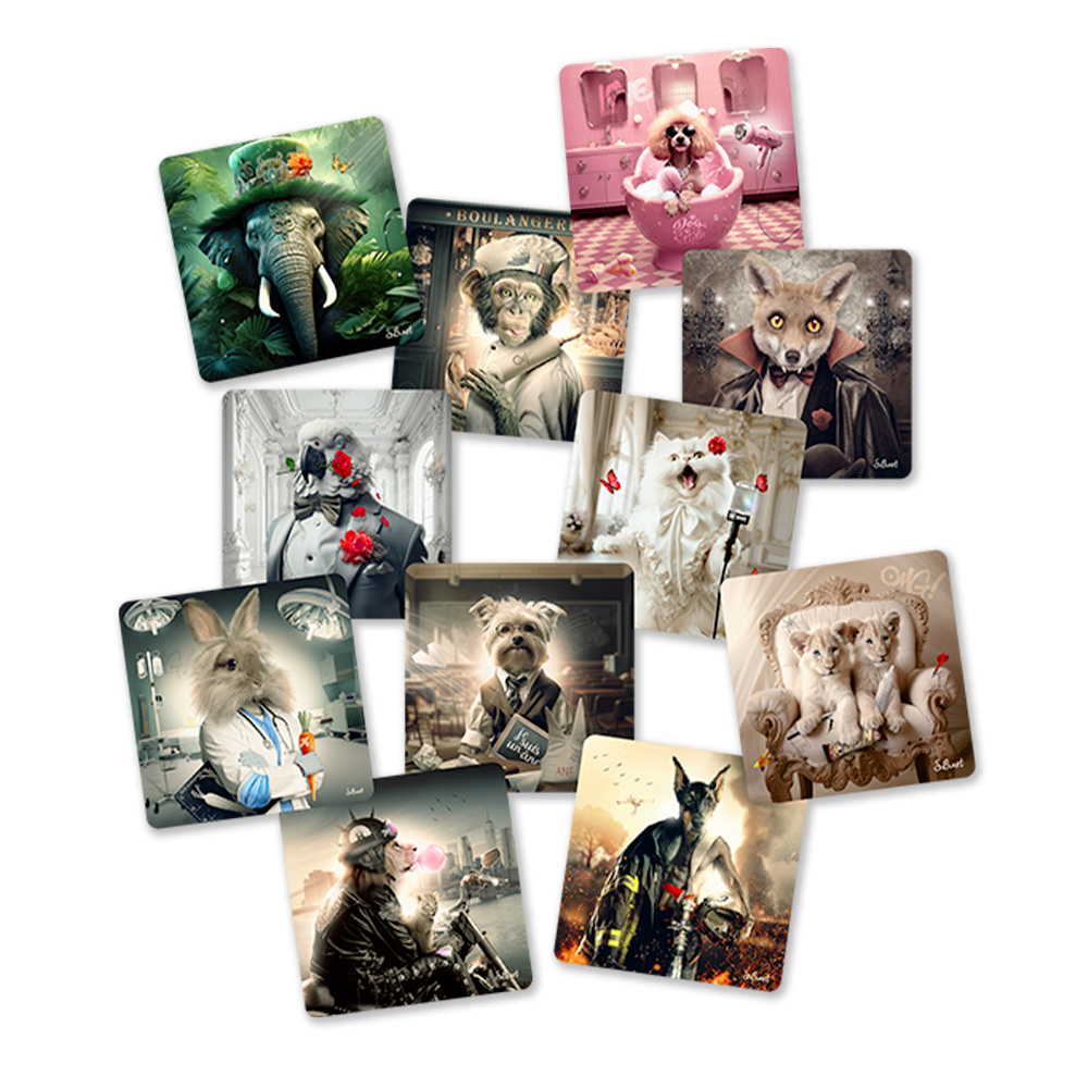 Tableau Alu Dibond Sylvain Binet Singe Caviste 20x20cm – Image 5