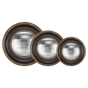 Miroirs Convexes Noir Lot de 3