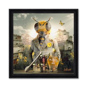 Tableau Abeille Sylvain Binet 93x93cm