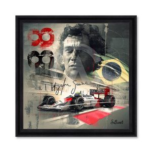 Tableau Ayrton Senna Sylvain Binet 93x93cm