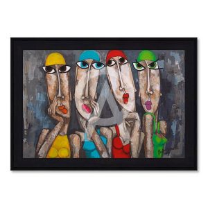 Tableau Baigneuses Primaires Martine Gonnin 53x73cm