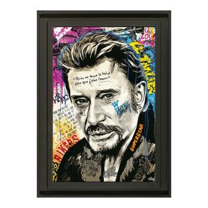 Tableau Johnny Hallyday de Romaric 61x81cm