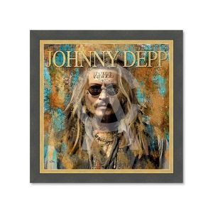 Cadre Johnny Depp Romaric Doré 73x73cm