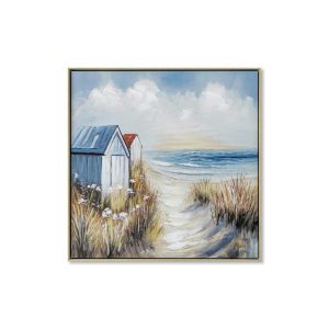 Toile Cabanes de Plage 62.5×62.5cm